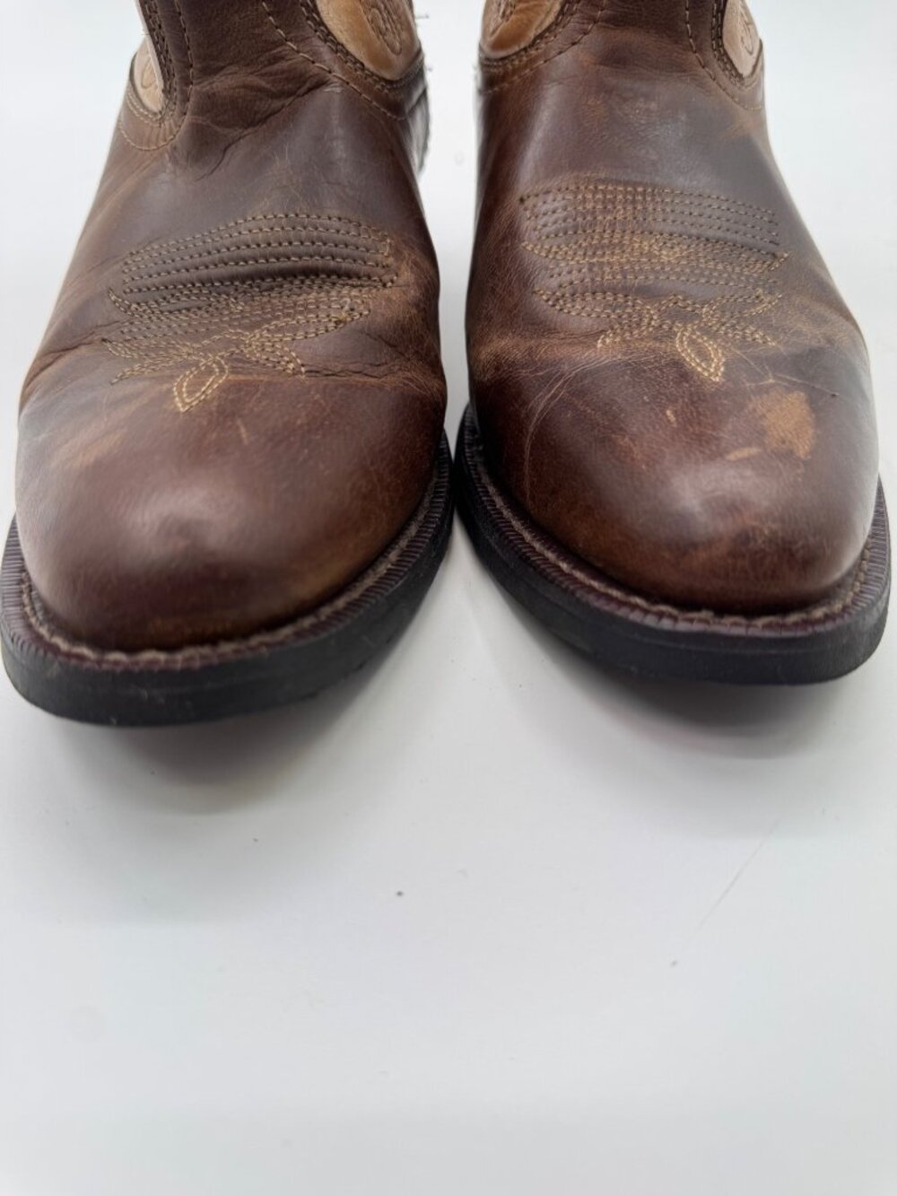 Laredo Tori Western Cowboy Boots Size 8.5 With Embroidered Design Pull-On Tabs D - Picture 13 of 14
